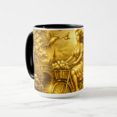 Gold Amsterdam Bögen Charm Tasse (Vorderseite Links)