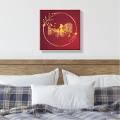 Gold Amsterdam Bögen Charme Leinwanddruck (Insitu (Schlafzimmer))