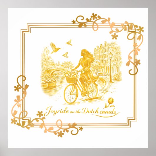 Gold Amsterdam Bogenbrücken Charme Poster (Vorne)