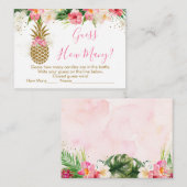 Gold Ananas Bläschen schätzen wie viele Dusche Spi Begleitkarte (Vorne/Hinten)
