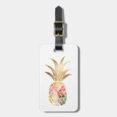Gold-Ananas-Gepäckmarke Gepäckanhänger (Vorderseite vertikal)