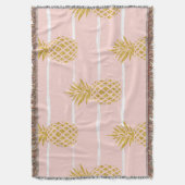 Gold Ananas, gestreift Sommer Hintergrund. Decke (Vorderseite Vertikal)