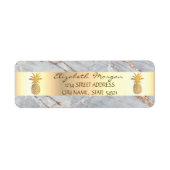 Gold Ananas, graue Marmorplatte (Vorne)