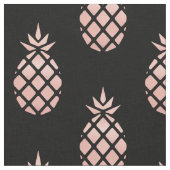 Gold Ananas, schwarz und Rose, von der Werft Stoff (Nahaufnahme)