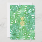 Gold Ananas speichert die Datumskarten Einladung (Rückseite)