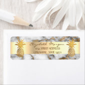 Gold Ananas Weißer Goldmarmor gestreift (Insitu)