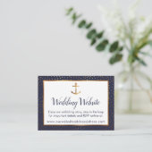 Gold Anchor Confetti auf Hochzeitswebkarten der Ma Begleitkarte (Stehend Vorderseite)