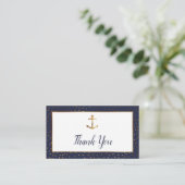 Gold Anchor Confetti, Marine danke, dass Sie Karte (Stehend Vorderseite)