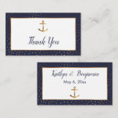 Gold Anchor Confetti, Marine danke, dass Sie Karte (Vorne/Hinten)