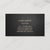 Gold Anchor Icon Modern Black & Gold Visitenkarte (Rückseite)