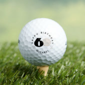 Gold And Black 60th birthday Golf Balls  Golfball (Insitu T-Shirt)