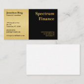 Gold and Black Color Blocks Finance Real Estate Visitenkarte (Vorne/Hinten)