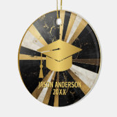 Gold and Black Custom Graduation Ornament (Links)