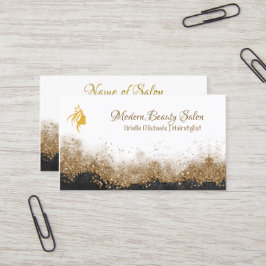  Gold and black Hairstylist  Salon Visitenkarte