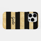 Gold and Black IPhone 16 Pro Case Hülle (Rückseite (Horizontal))