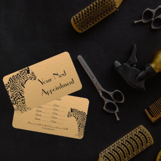 Gold and Black Jaguar Appoinment Card Visitenkarte