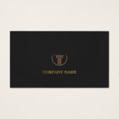 Gold and Black Modern Corporate Business Card (Rückseite)