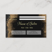 Gold and black   Salon Referral Card Terminkarte (Rückseite)