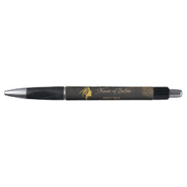  Gold and black SalonQR code Price Table Tent Sign Kugelschreiber