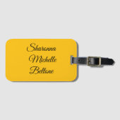 Gold and Black Standout Gepäckanhänger (Vorderseite (Horizontal))