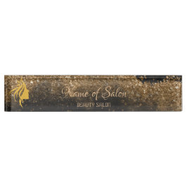  Gold and black  Table Tent Sign Namensplakette