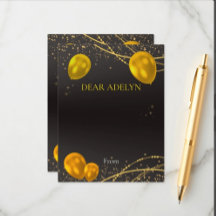 "Gold and Black Time Capsul Advice Card