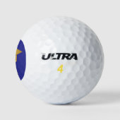 Gold and Blue Custom Graduation  Golfball (Logo)