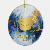 Gold and Blue Custom Graduation Ornament (Links)