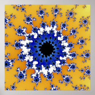 Gold and Blue Eye Poster
