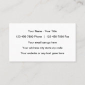 Gold And Coin Collecting Visitenkarte (Rückseite)