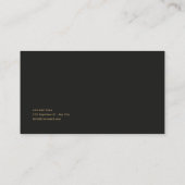 Gold and Copper Floral Midnight Twilight Landscape Visitenkarte (Rückseite)