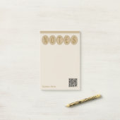 Gold And Cream Fancy Business Circle Notepad Post-it Klebezettel (Auf Schreibtisch)