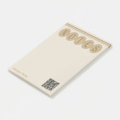 Gold And Cream Fancy Business Circle Notepad Post-it Klebezettel (angewinkelt)