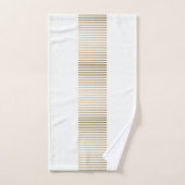 Gold and cream stripe pattern badhandtuch set (Handtuch)