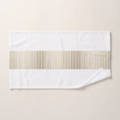 Gold and cream stripe pattern badhandtuch set (Handtuch)