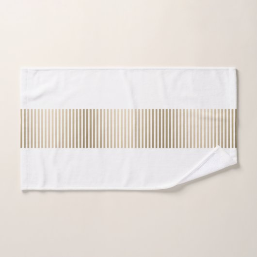 Gold and cream stripe pattern badhandtuch set (Handtuch)
