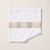 Gold and cream stripe pattern badhandtuch set (Waschlappen)