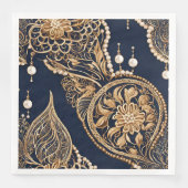 Gold and dark blue AI art  Serviette (Vorderseite)