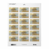 Gold And iridescent Glitter Texture Adressaufkleber (Vorne)