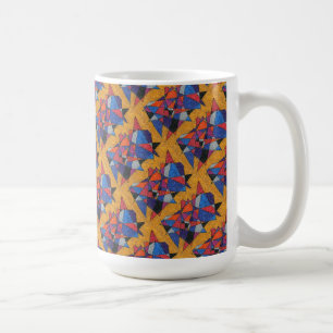 "Gold and Juwels Tiled" Abstrakte Design-Tasse Kaffeetasse