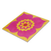 Gold and Pink Floral Art Decorative Tile Fliese (Seite)