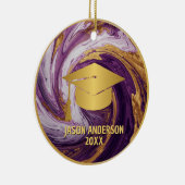 Gold and Purple Custom Graduation Ornament (Rechts)