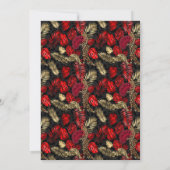 Gold and Red Leopard Print Birthday Party Einladung (Rückseite)