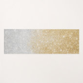 Gold and Silver Glitter Ombre Luxury Design  Yogamatte (Vorderseite (Horizontal))