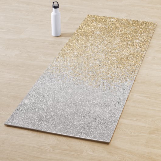 Gold and Silver Glitter Ombre Luxury Design  Yogamatte (Beispiel)