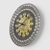 Gold and Silver Medallion Große Wanduhr (Winkel)