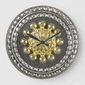 Gold and Silver Medallion Große Wanduhr (Vorderseite)