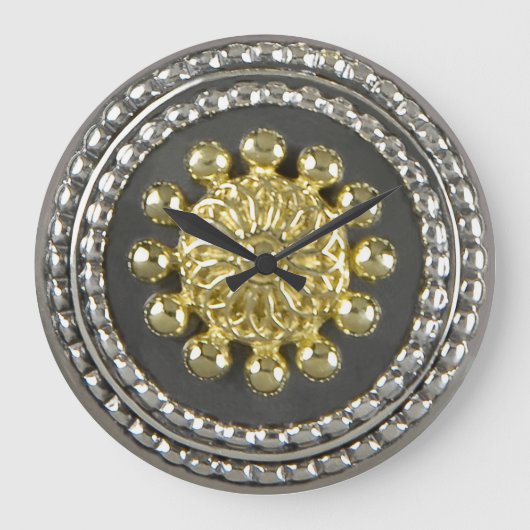 Gold and Silver Medallion Große Wanduhr (Vorderseite)