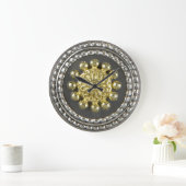 Gold and Silver Medallion Große Wanduhr (Zuhause)