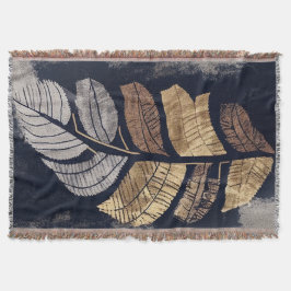 Gold and Silver Metallic Leaves Elegant Botanical  Decke